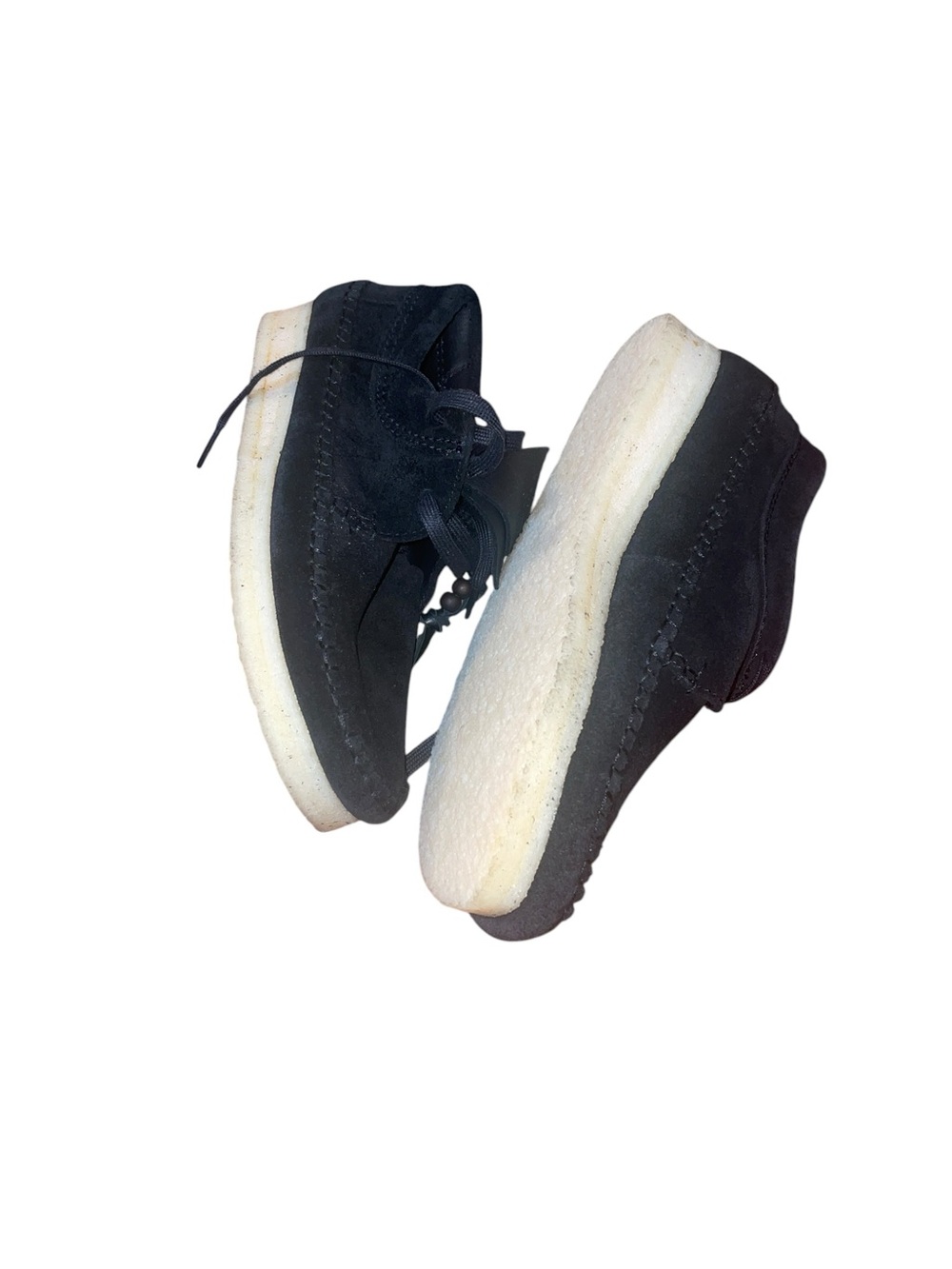 Clarks Weaver Black Suede Oxfords & Lace Ups Casual Shoes - Picture 4 of 6